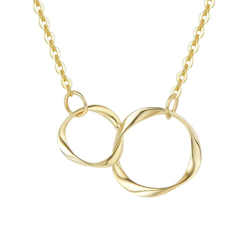 Double Circles Pendant Necklace