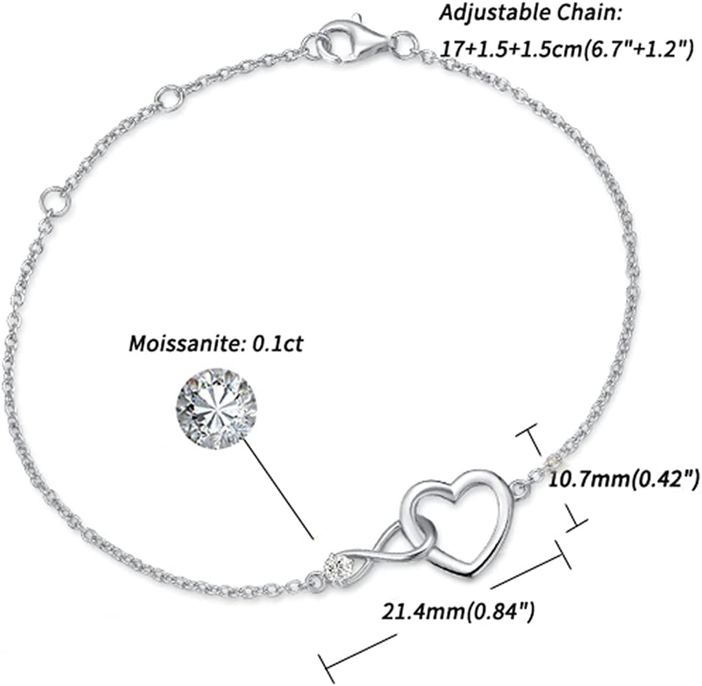 Interlocking Infinity Heart Bracelet