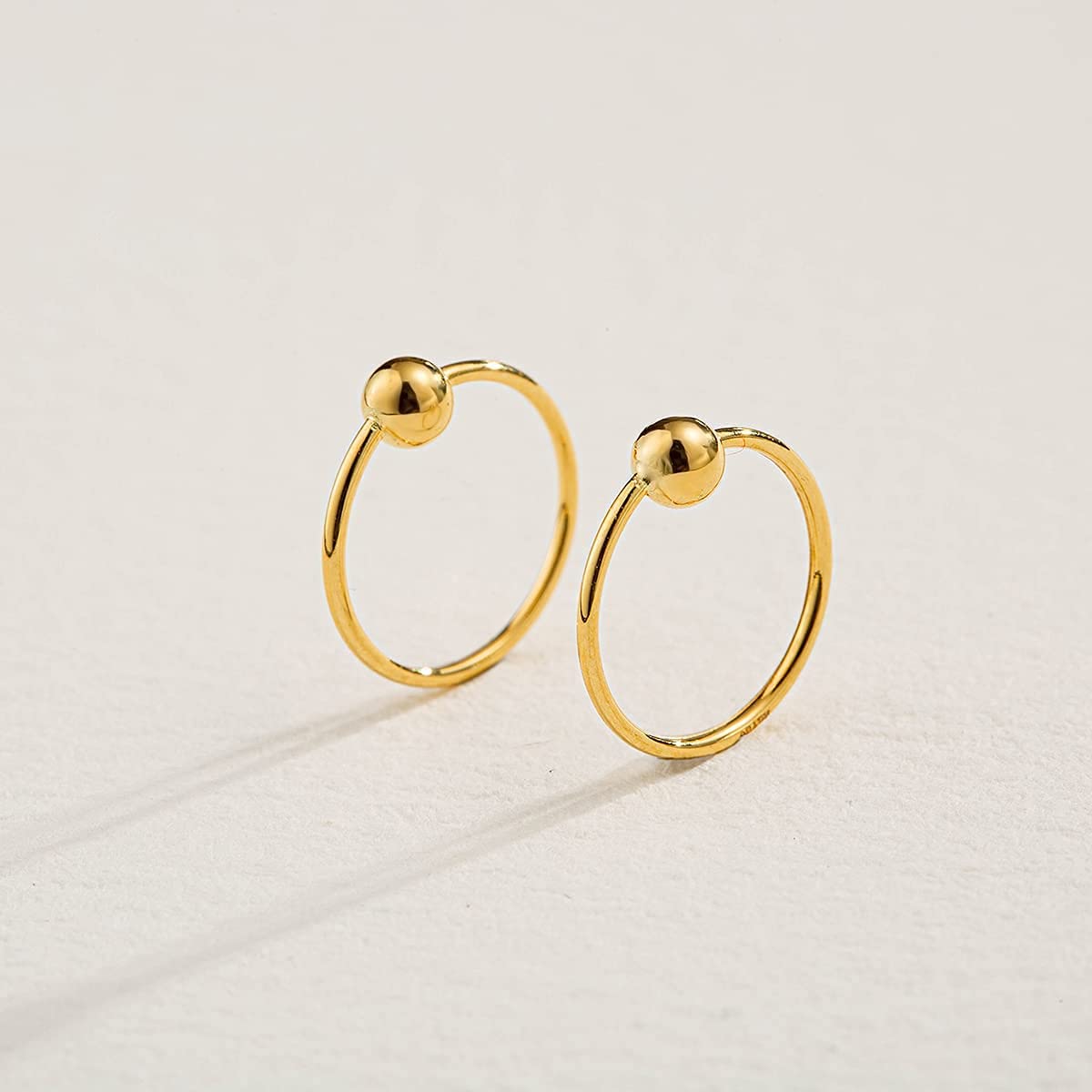 Minimalist Ball Hoop Earrings