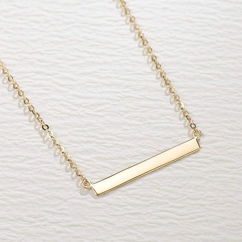 Simply Bar Horizontal Pendant Necklace