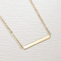 Simply Bar Horizontal Pendant Necklace