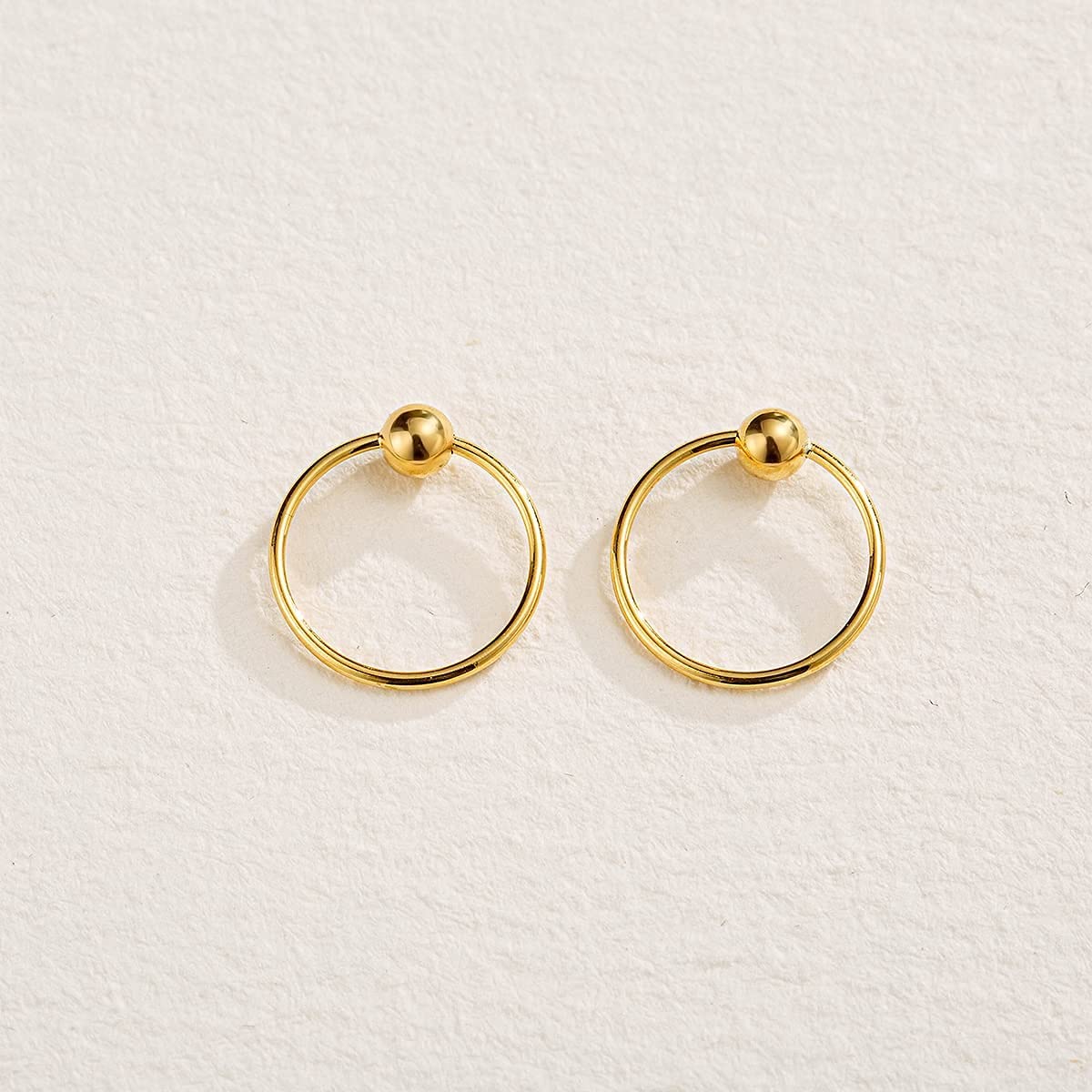 Minimalist Ball Hoop Earrings