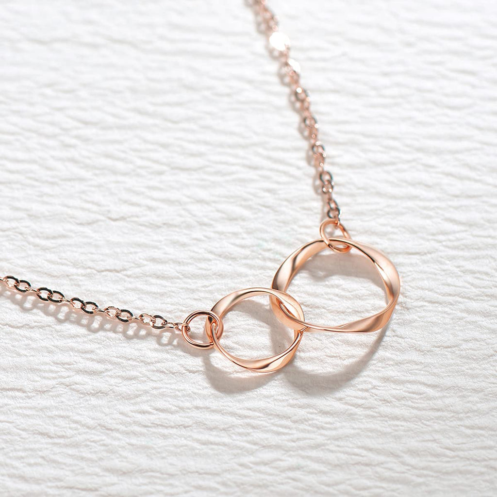 Double Circles Pendant Necklace