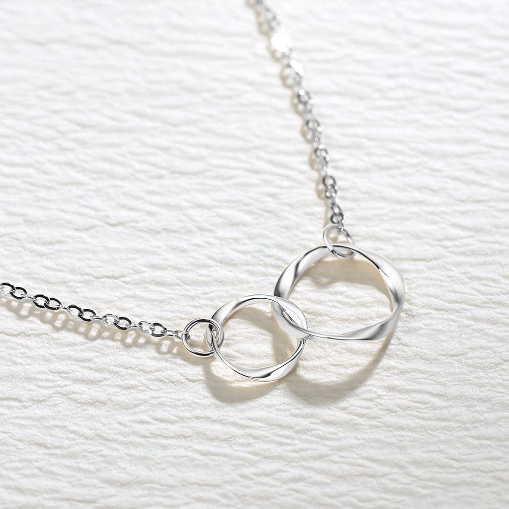 Double Circles Pendant Necklace