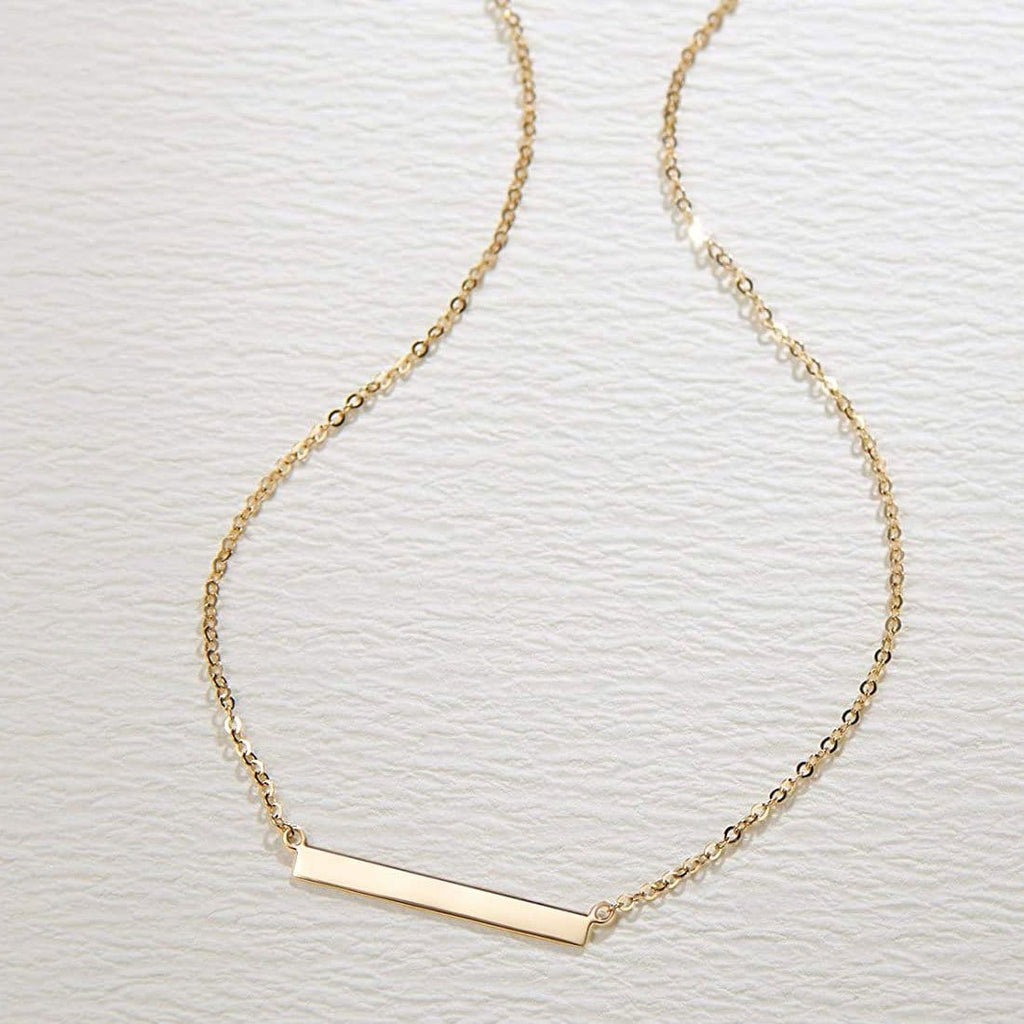 Simply Bar Horizontal Pendant Necklace