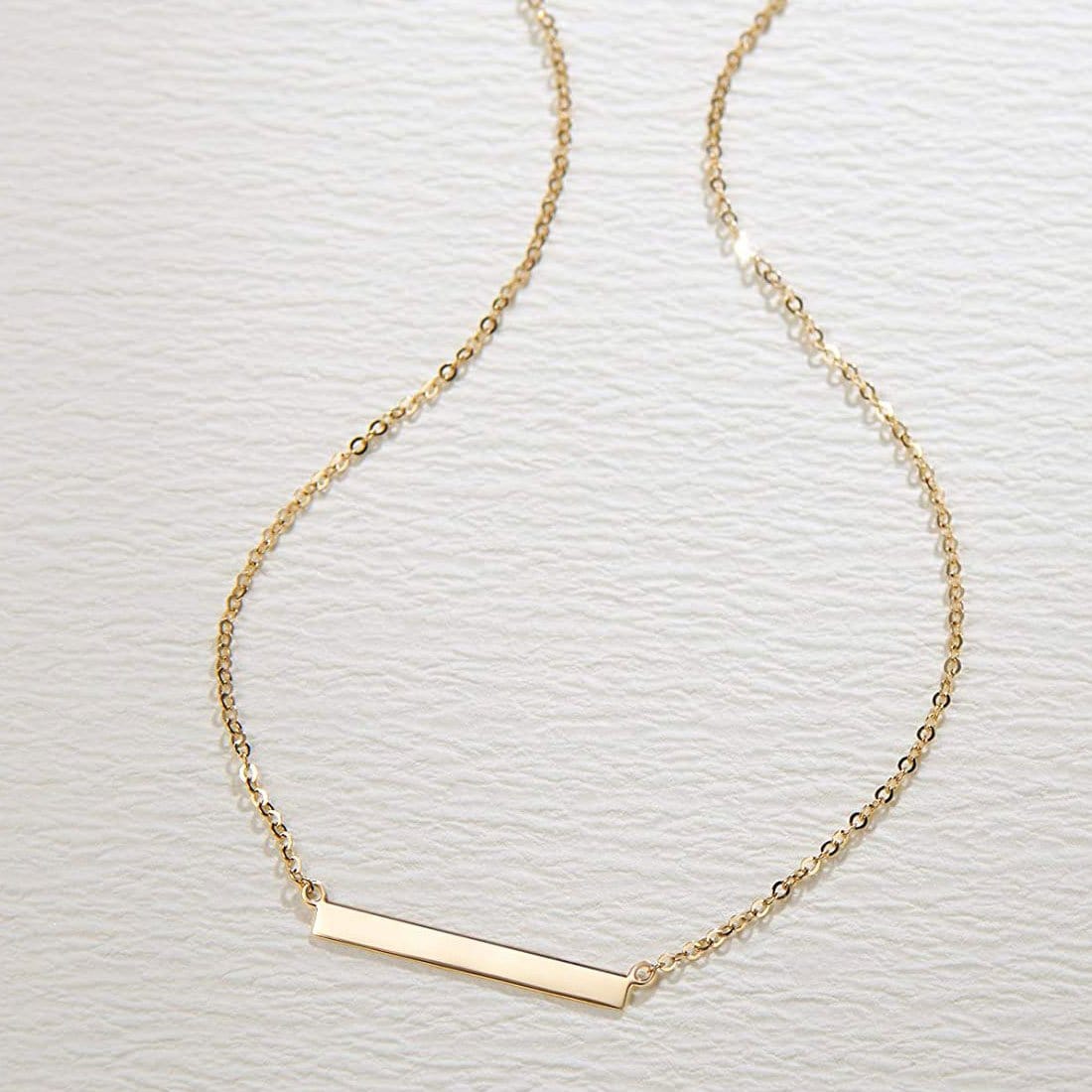 Simply Bar Horizontal Pendant Necklace