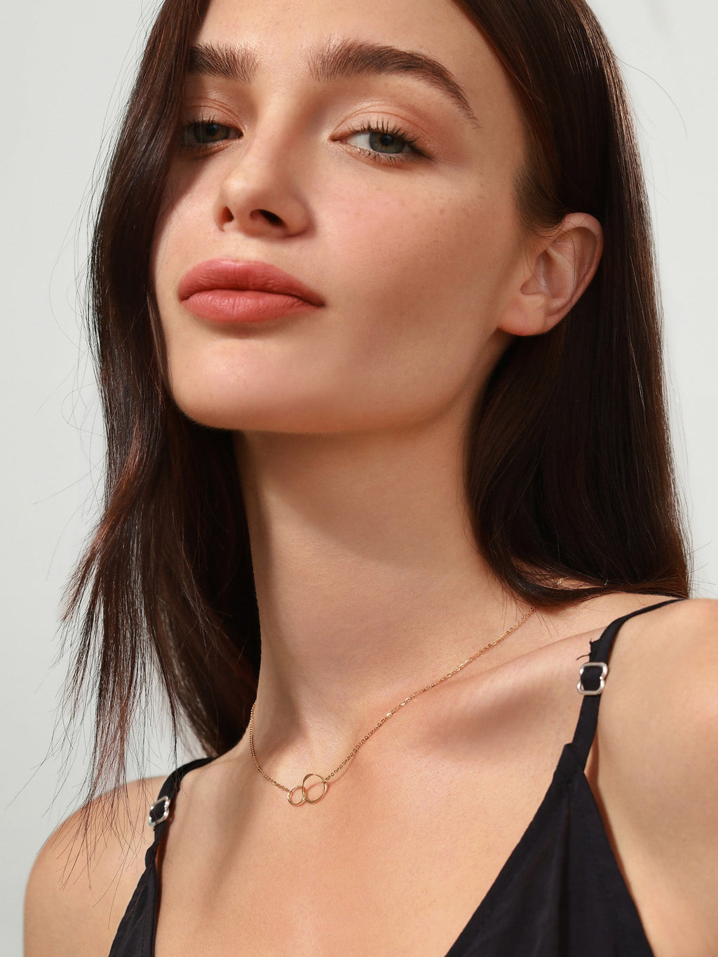 Double Circles Pendant Necklace