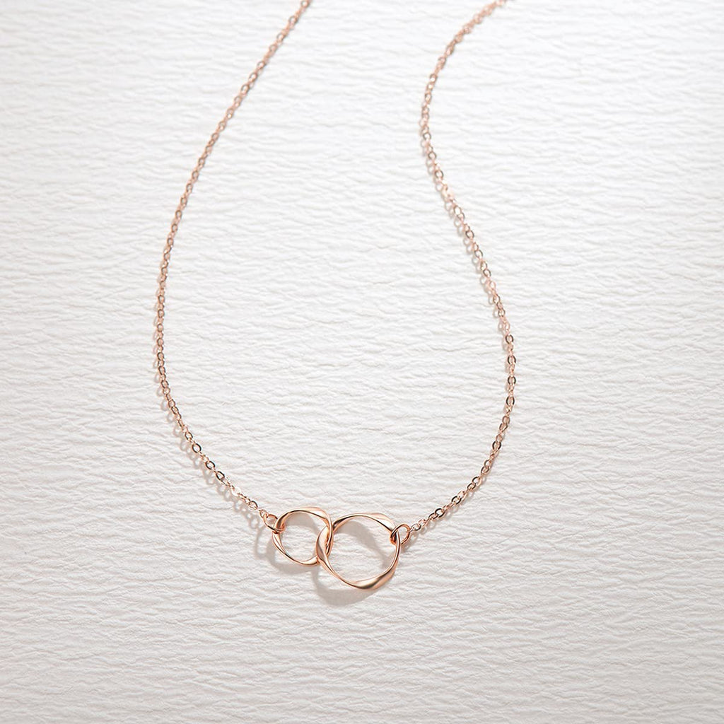 Double Circles Pendant Necklace