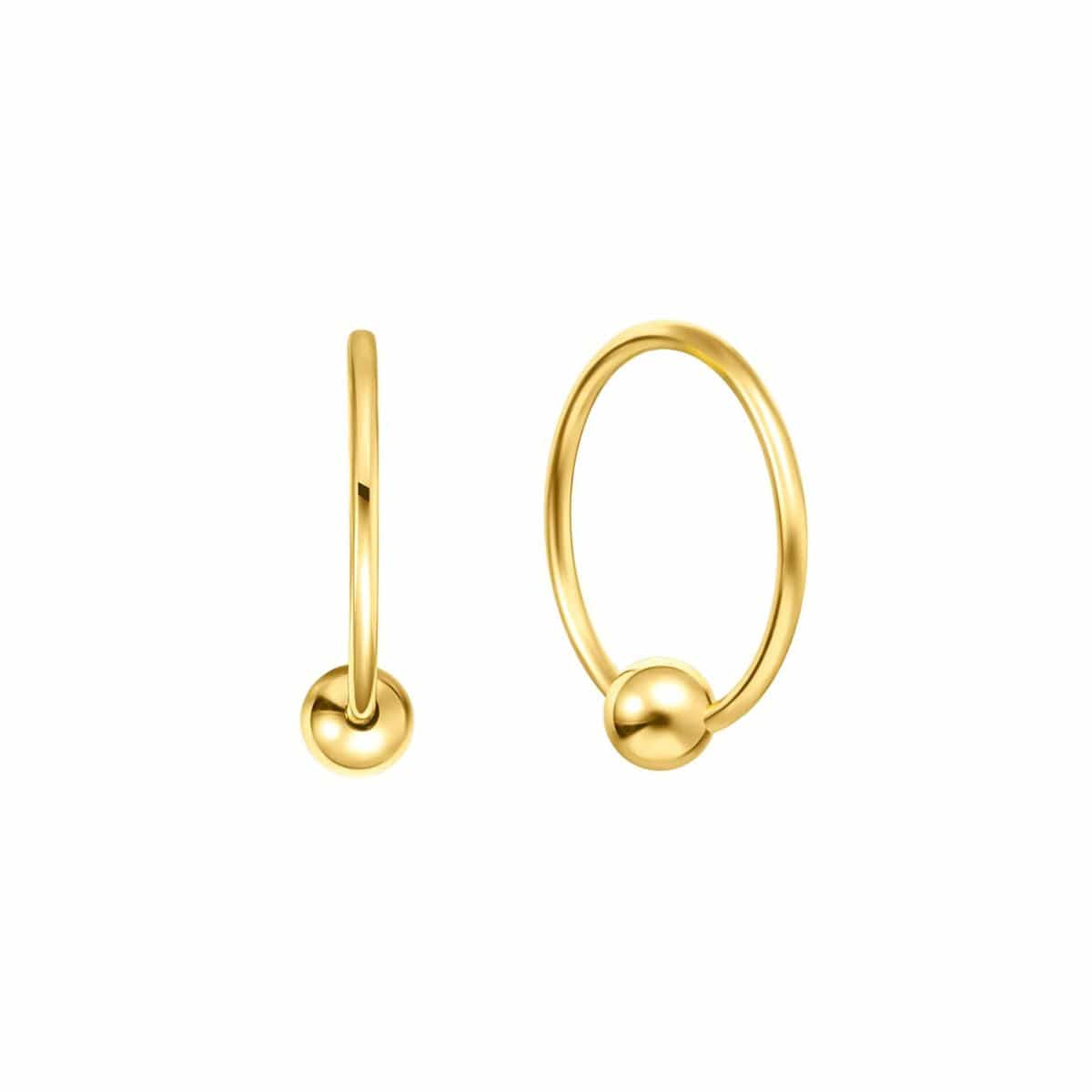 Minimalist Ball Hoop Earrings