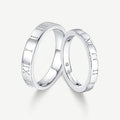 Roman Time Couples Promise Rings